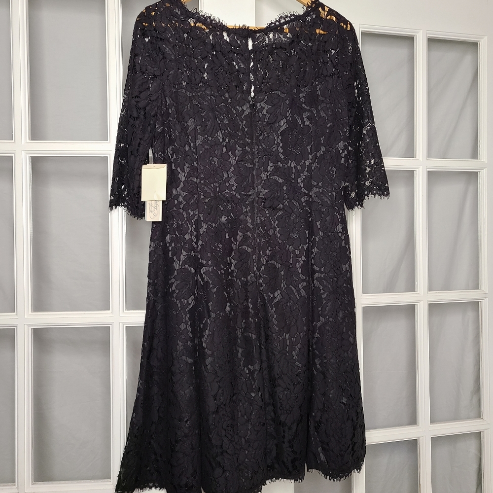NWT Black Eliza J Size 12 black cocktail dress